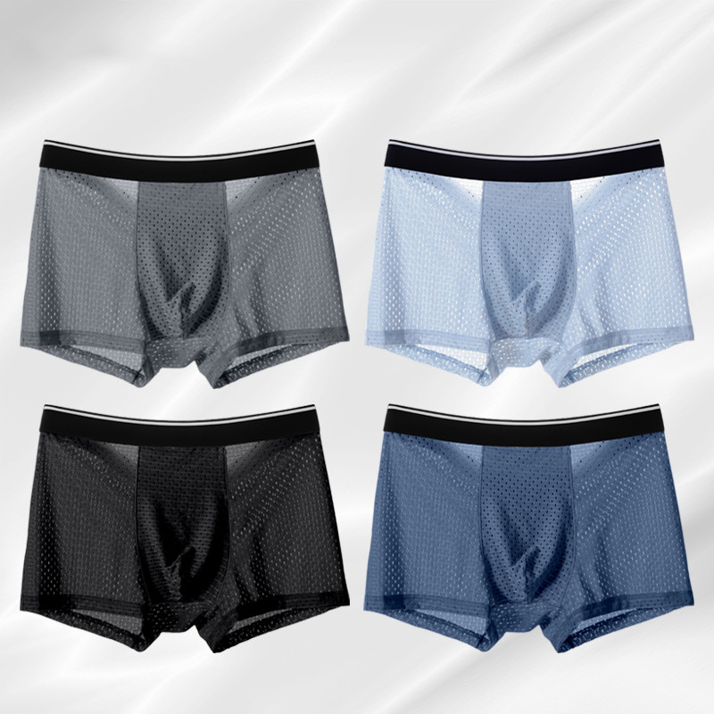 8 ชิ้น/ล็อตกางเกงในชายผ้าไหมน้ - Boyshort Underwear บทวิจารณ์และราคา