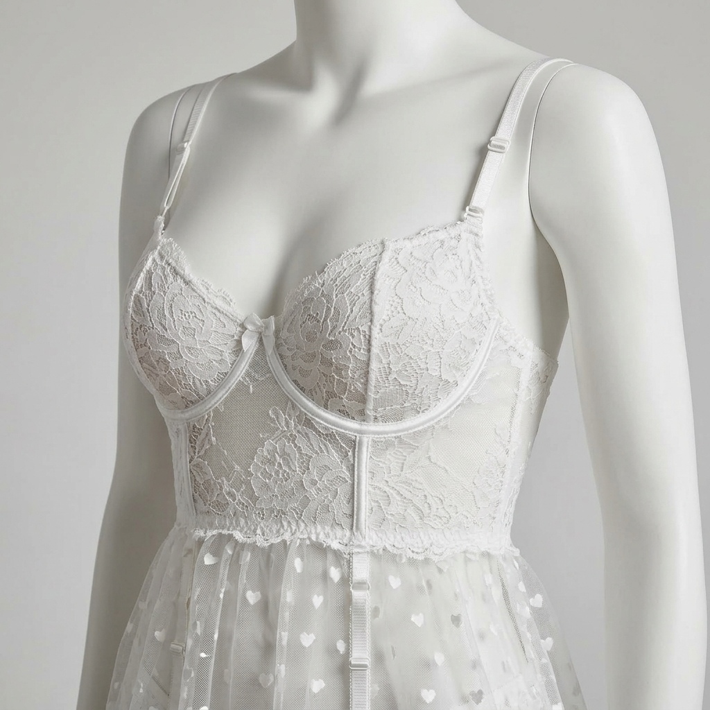 ชุดชั้นในลูกไม้สีขาวสำหรับผู้ห - Babydoll Chemise Night บทวิจารณ์และราคา