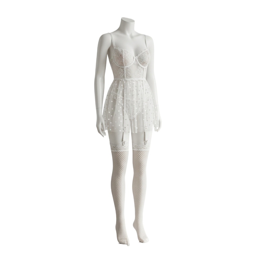 ชุดชั้นในลูกไม้สีขาวสำหรับผู้ห - Babydoll Chemise Night บทวิจารณ์และราคา
