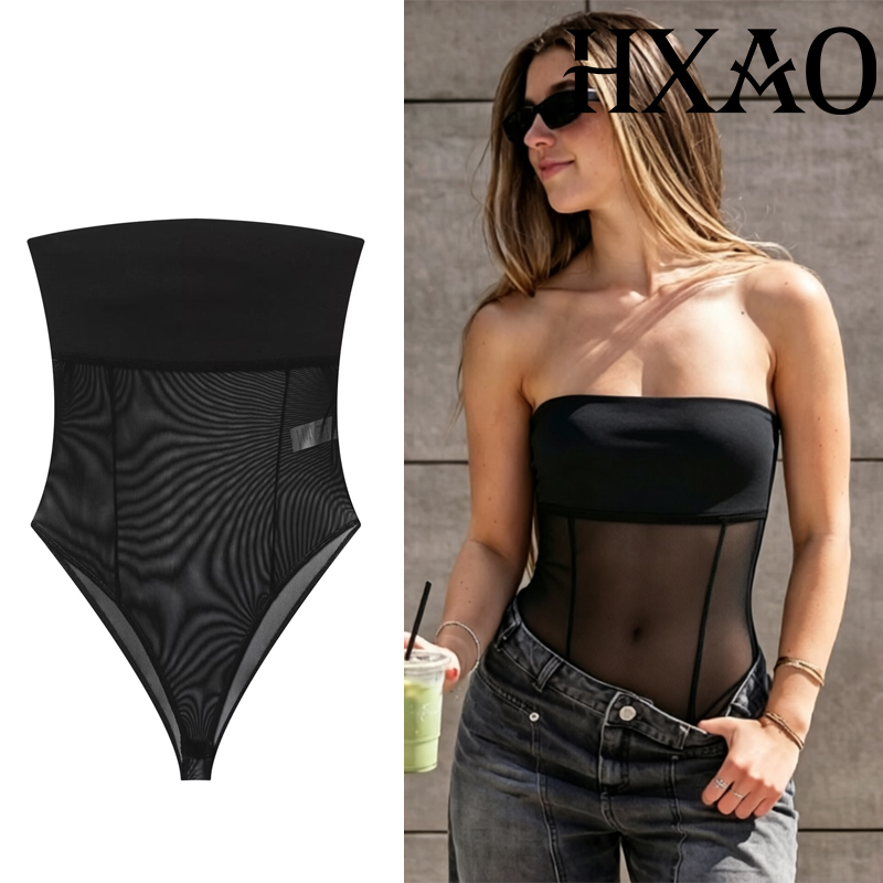 บอดี้สูทผ้าทูลล์ HXAO สำหรับผู - Strapless Bra Backless บทวิจารณ์และราคา